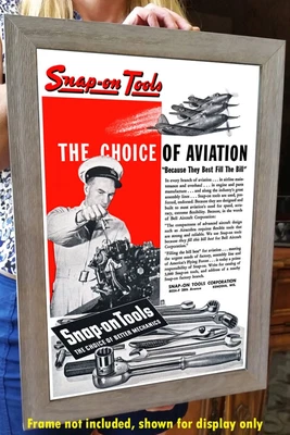 $28.56 • Buy Vintage Posters Snap-On Tools 1943 Aviation Tools Home Wall Art 24x36 In Matte