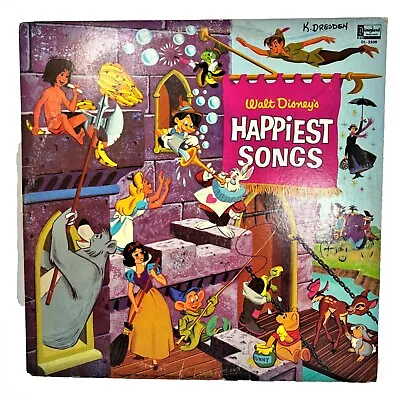 1967 Disneys Happiest Songs Record LP Vintage Vinyl Record Mid Century • $8.99
