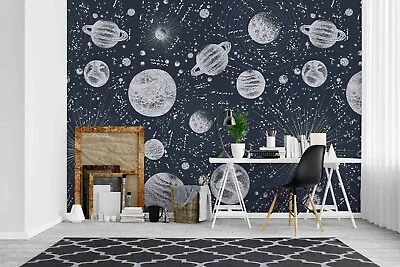 3D Space Event Pattern Wallpaper Wall Mural Removable Self-adhesive Sticker5589 • $30