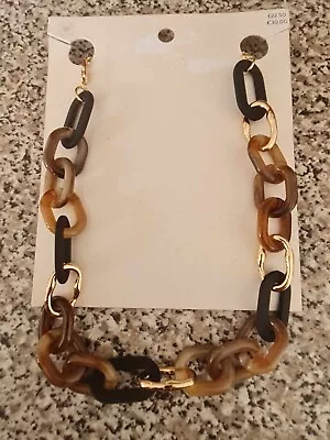 BNWT M&S Tortoiseshell Chain Necklace RRP £22.50 • £9.99