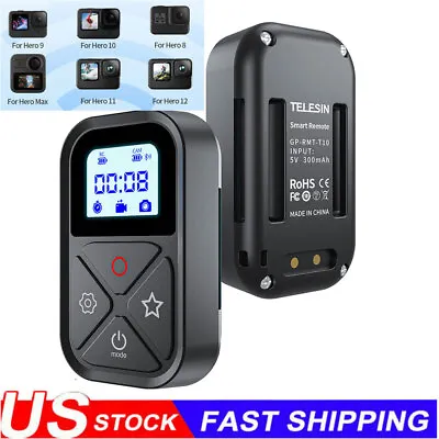 For GoPro Hero 12/ 11/10 /9/8 80M Wifi Bluetooth Remote Control W/ Shortcut USA • $24.88