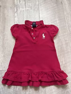 £3.20 • Buy Baby Girls Pink Ralph Lauren Polo Dress Age 18 Months Suit 12-18 Large Pony