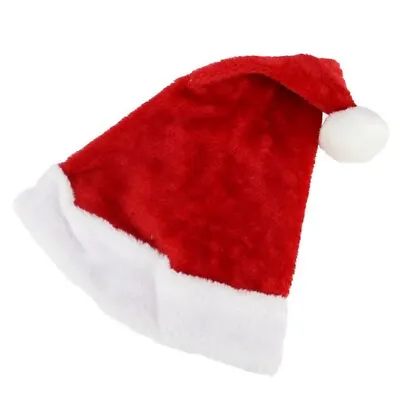 £2.99 • Buy Father Christmas Santa Hat & Bobble Super Soft Plush Adult Size Fancy Dress Q084