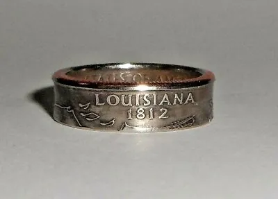  Sealed  LOUISIANA US STATE QUARTER Handmade Coin Ring Or Pendant Size 4-14 • $14.99