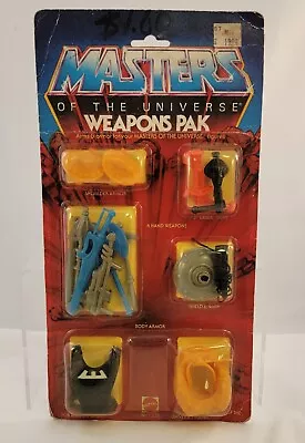 Mattel 1983 He-Man Masters Of The Universe MOTU Weapons Pak • $39.99