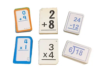 Lot Of 6 Math Flash Cards Addition Subtraction Multiplication And Division • $6