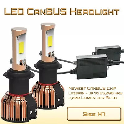 LED High Beam Conversion Kit - LED Headlight H7 Bulbs 6000K Cool White For Volvo • $19.79