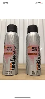 2x Fudge Urban Colour Hair Art Pink Ink Spray In Wash Out Hair Colour125ml • £21