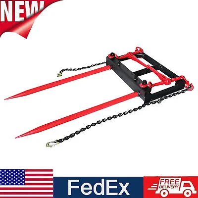 Dual Prong 43  Hay Bale Spear Attachment Front Skid Steer Tractor Loader Bucket • $399.99