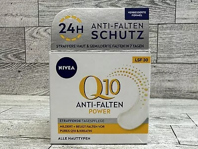 NIVEA Q10 Plus ANTI-WRINKLE With LSF 30 Day Care Cream 50 Ml Size (1.69 Oz) NEW! • $34.95