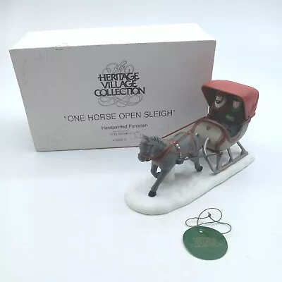 Vtg Depart 56 Heritage Village Collection One Horse Open Sleigh Christmas.   L3D • $19.99