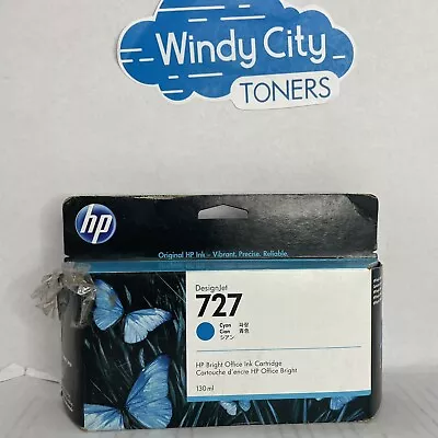 Genuine HP 727 Cyan B3P19A Ink Cartridge For DesignJet T920 T1500 T2500 Exp 2022 • $35