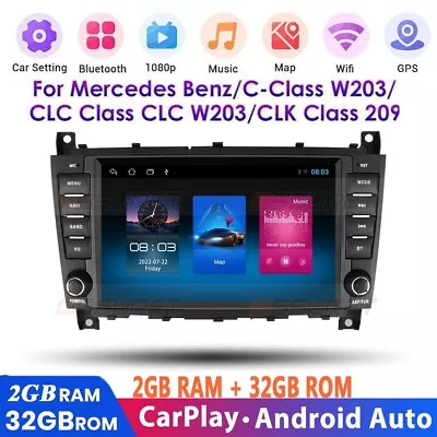 For Mercedes-Benz C-Class W203 7 Car GPS Navigation Stereo Radio RDS Head Unit • $134.99