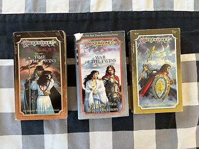 PB Book Lot 3 Dragonlance Legends Trilogy Matched Set Photos!  Time Test OG Cvrs • $21.75