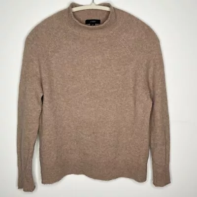J. Crew Cashmere Sweater Size XS Camel Tan Mock Neck Raglan Sleeve Soft Spring • $25