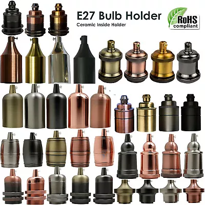 £6.49 • Buy Vintage Industrial Lamp Light Bulb Holder Antique Retro Edison E27 Fitting