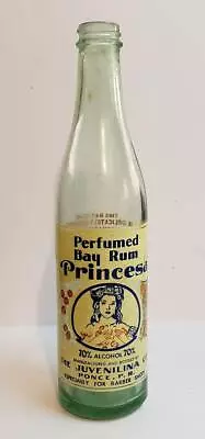 Vtg Barber Shop Bottle / Princesa Perfumed Bay Rum / Ponce Puerto Rico Rare 1945 • $29.95