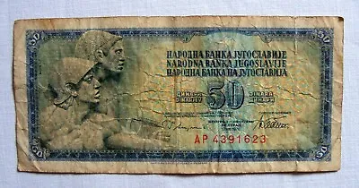50 Yugoslav Dinars Banknote (1965-1981 Series). Circulated. • £0.99