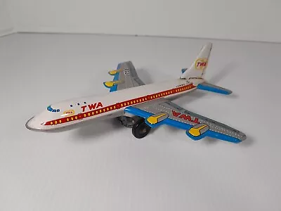 Vintage S2 Japan TWA Boeing 747 Jumbo Jet Tin Toy Friction Plane Metal • $12.95