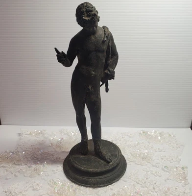 $174.98 • Buy Museum Copy Greece Greek Statue Male Nude Outstretched Fingers Brass Metal
