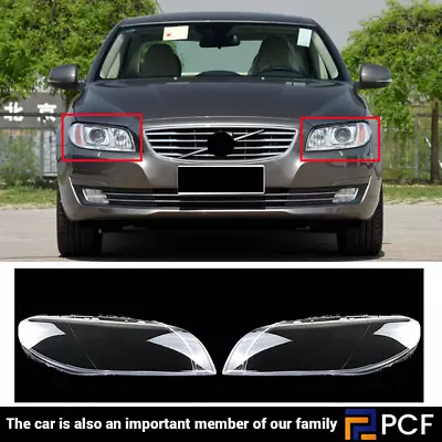 LH&RH Side Headlight Lens Cover+Sealant Glue 2Pcs For Volvo S80 2007-14 15 2016 • $150.01