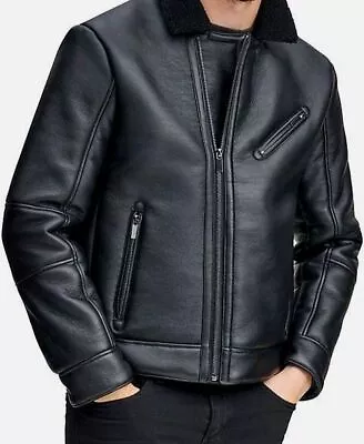 $274 Marc New York Men's Black Maxton Asymmetrical Moto Coat Jacket Size M • $87.98