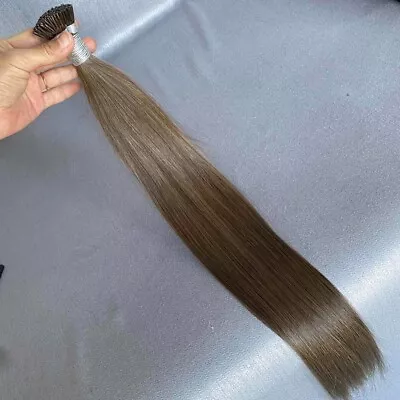 I-tip Hair Extension 22  6# Straight Human Hair Free Shipping 100g • $32