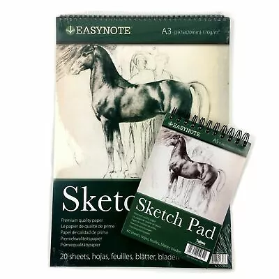 £4.99 • Buy A4/A3 Sketch Pad Book Artist Drawing Book Spiral Bound Hard Back 