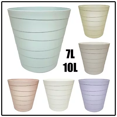 Pastel Colours Waste Paper Basket Dust Bin Round Plastic Step Office Bathroom • £7.49