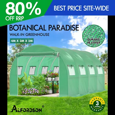 ALFORDSON Greenhouse Dome Shed Walk In Tunnel Plant Garden Storage Cover 4x3x2M • $139.95