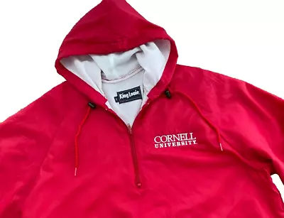 VINTAGE King Louie Cornell University Jacket Windbreaker Red Pullover Mens XL • $49.99