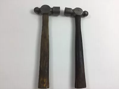 2 VINTAGE UNBRANDED 13oz & 14oz BALL PEEN HAMMERs BLACKSMITH Machinist  • $27.99