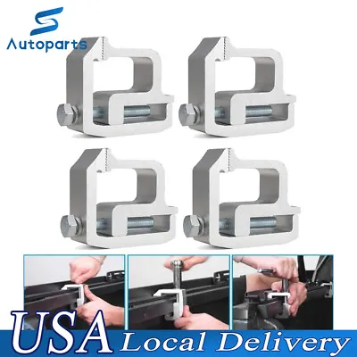  Silver 4 PCS Truck Cap Topper Camper Shell Mounting Clamps Heavy Duty Aluminum  • $21