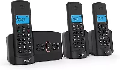 BT Premium Cordless Phone Answer Machine Landline House Remote Twin Handset UK • £32.98