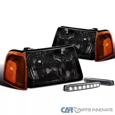 Fit 01-11 Ford Ranger Pickup Smoke Headlights Corner Lamp Black 8-LED Fog Bumper • $73.95