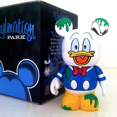 Disney Vinylmation 3  Park Series 6 Wet Paint Sign Donald Duck Green Toy Figure • $15.99