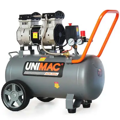 UNIMAC 40L 2.0HP Silent Oil-Free Electric Air Compressor Portable Twin Nitto O • $441.04