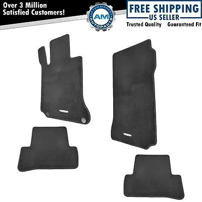 OEM Front & Rear Carpeted Black Floor Mat Kit Set Of 4 For Mercedes C-Class New • $159.89