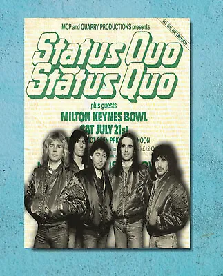 Status Quo Vintage Ticket Music Metal Plaque Poster Image • £5.49