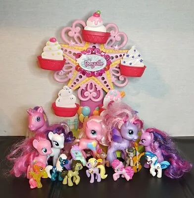 My Little Pony Bundle Lot Mix Unicorn 2006-2010 Ponyville Wheel 15 Figures • $44