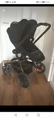 £40 • Buy Mothercare Spin, Black Jaquard Pram (limited Edition) 2 In One