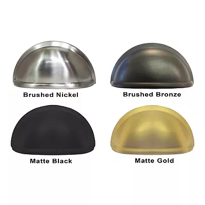 Kitchen Cabinet Hardware Drawer Cup Pull Handle Round Mushroom Knob Brushed KPT • $166.60