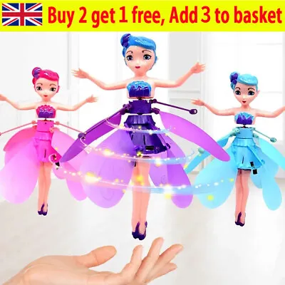 Flying Fairy Princess Dolls Infrared Induction Control Toy Girls Magic Xmas Gift • £7.99