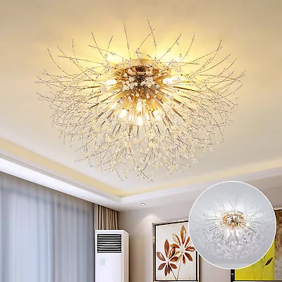 Modern Sputnik Crystal Chandelier Fireworks Lamp Bedroom Ceiling Light Fixture • $48