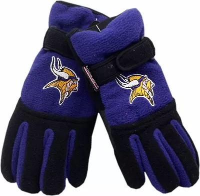 Minnesota Vikings Youth Winter Gloves Thinsulate Logo Block 12279 • $14.95