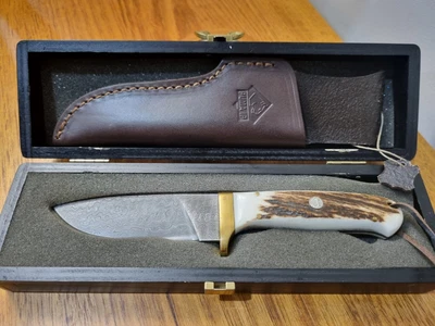 $550 • Buy Puma IP Damascus Hunting Knife / Collector's Knife 540 Layers With Wooden Box...