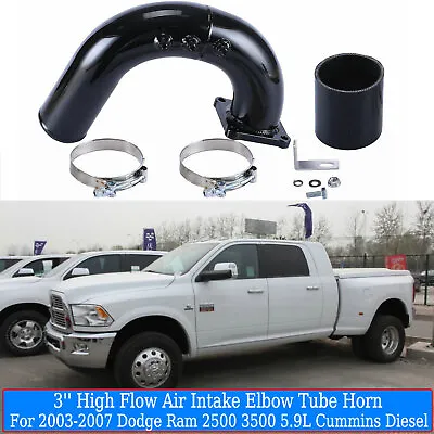 High Flow 3  Intake Elbow Tube Pipe For 2003-07 Dodge Ram 25003500 5.9L Cummins • $69