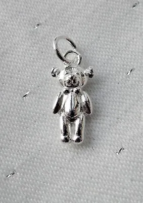 £6.50 • Buy Teddy Bear Child Small Charm 925 Sterling Silver Play Toy Remembrance