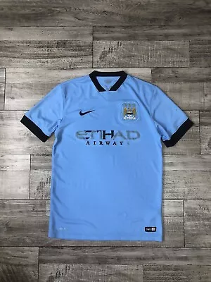 Manchester City 2014-2015 Home Football Jersey Nike Shirt Size M • $17.99