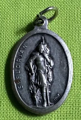 Vintage Catholic St Michael St Florian Silver  Tone Religious Medal • $9.97